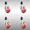 Service Caster 3 Inch 316SS Red Polyurethane Swivel 1-5/8 Inch Expanding Stem Caster Set SCC SCC-SS316EX20S314-PPUB-RED-158-4 - alternate 4